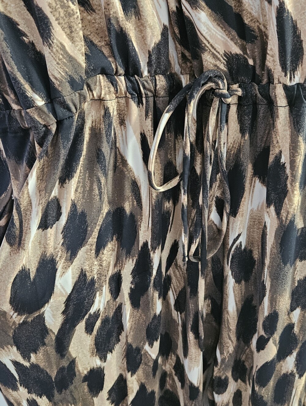 Kardashian Kollection Leopard-Print Jumpsuit in Black and Tan - Picture 4 of 9